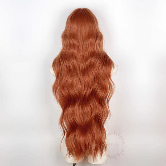 Ember 28" Body Wave Glueless Synthetic Wig – Auburn Orange