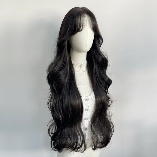 Noir 26" Body Wave Glueless Synthetic Wig – Dark Black