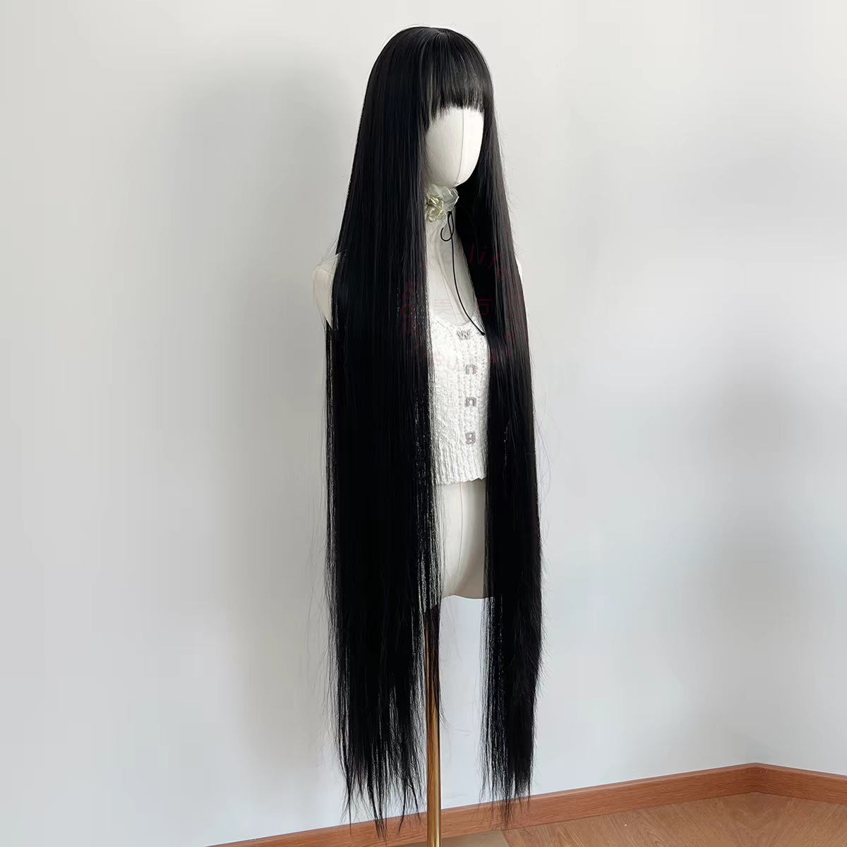 Phantom 51" Straight Glueless Synthetic Wig – Jet Black