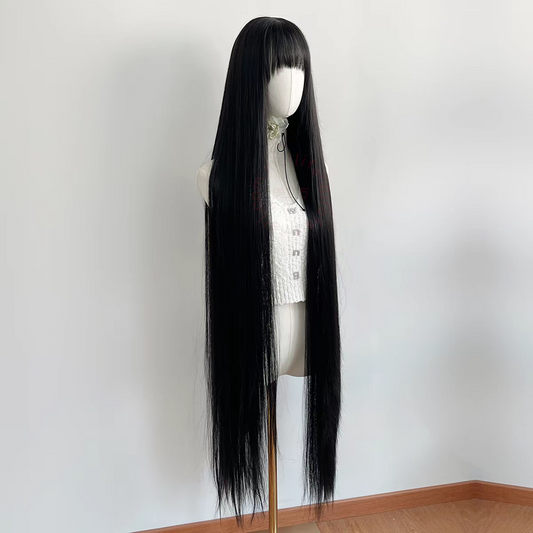 Phantom 51" Straight Glueless Synthetic Wig – Jet Black