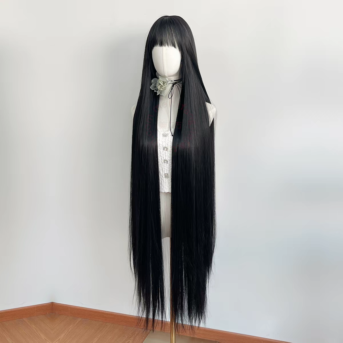 Phantom 51" Straight Glueless Synthetic Wig – Jet Black