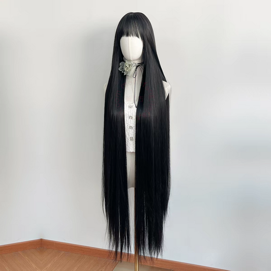 Phantom 51" Straight Glueless Synthetic Wig – Jet Black