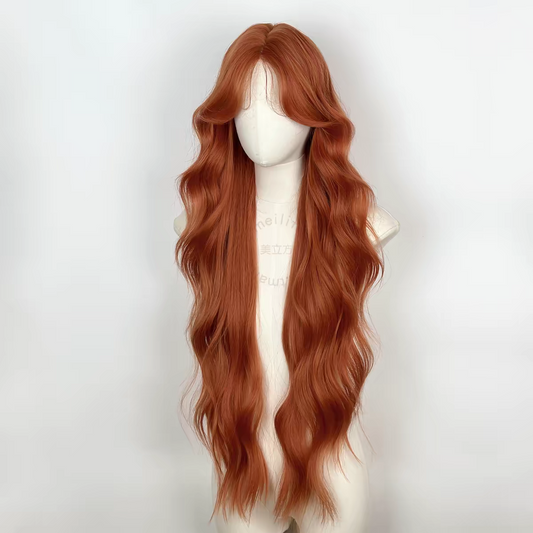 Ember 28" Body Wave Glueless Synthetic Wig – Auburn Orange