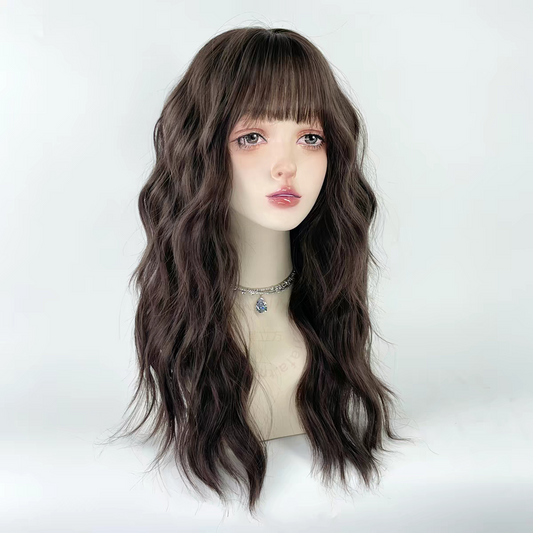 Coco 16" Wavy Glueless Synthetic Wig – Cool Brown
