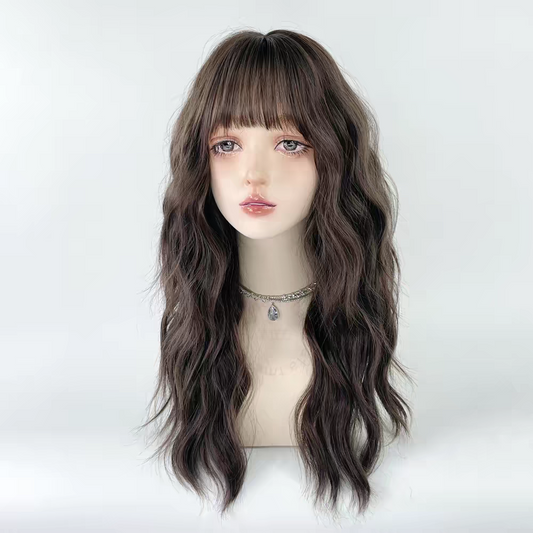 Coco 16" Wavy Glueless Synthetic Wig – Cool Brown